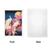 White Peacocks in Cherry Blossom Tree