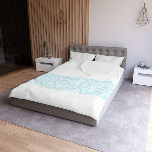 Soft Pastel Aqua Blue Microfiber Duvet Cover