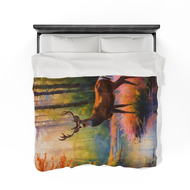 Deer Heaven Velveteen Plush Blanket