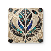 Paua Abalone Shell and Bone Corkwood Coaster Set