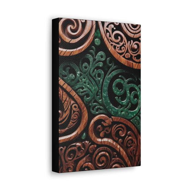 Wood and Jade Pounamu Greenstone Classic Canvas
