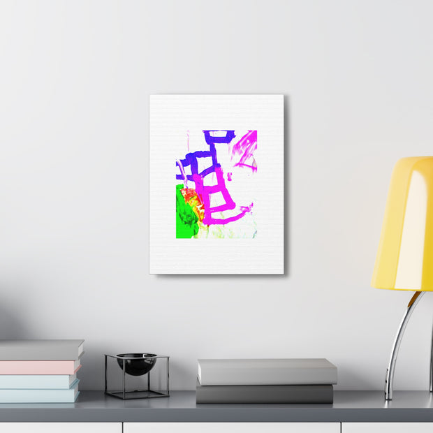 Canvas Gallery Wraps Pink and Blue Ladders Art