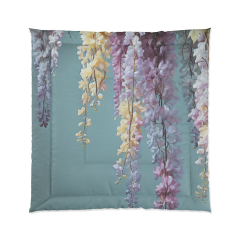 Soft Teal Antique Wisteria Comforter