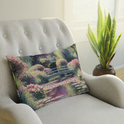 Monet Inspired Lily pond Cushion Watercolor