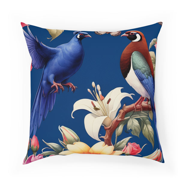 Pheasant A Blue Cushion