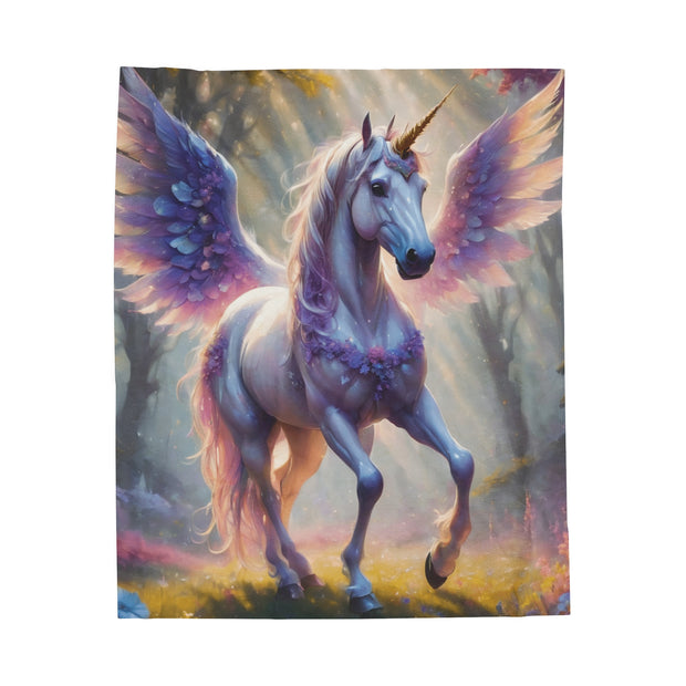 Magical Childrens Unicorn Horse Velveteen Plush Blanket