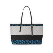 Blue White Black Snake Skin PU Leather Shoulder Bag