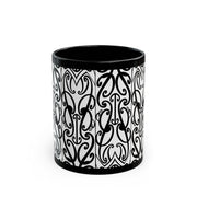 Black And White Koru Black Mug (11oz, 15oz)