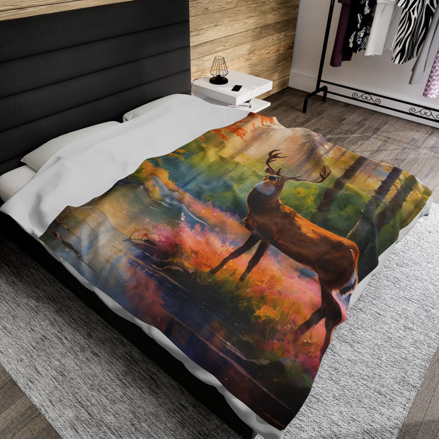 Deer Heaven Velveteen Plush Blanket