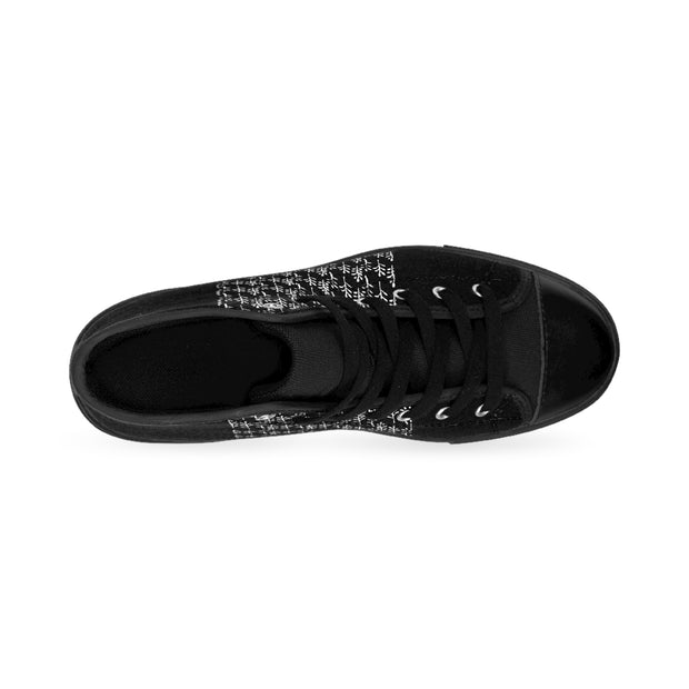 Women's High-top Sneakers Black Summer Leaves