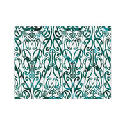Dark Teal Green Koru Velveteen Microfiber Blanket