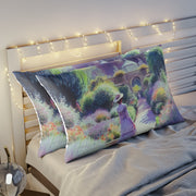 Monet Inspired Girl Walking In Garden Pillow Sham