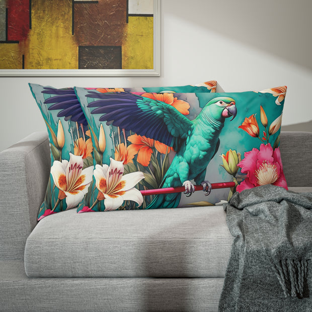 Emerald Green Parrot Paradise Pillow Sham