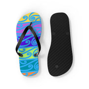 Blue Koru Flip Flops