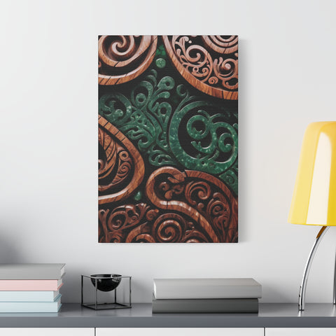 Wood and Jade Pounamu Greenstone Classic Canvas