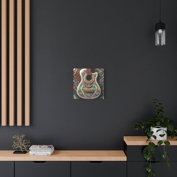 Mother Of Pearl Guitar Colorful Classic Canvas