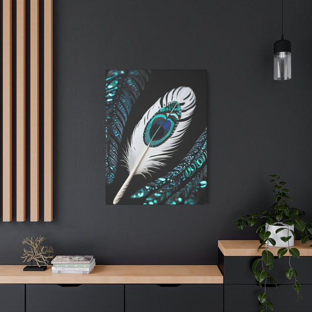 Paua Shell Abalone Feather Classic Canvas