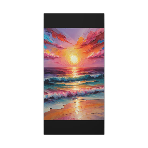 Beautiful Colorful Sunset Oils Classic Canvas
