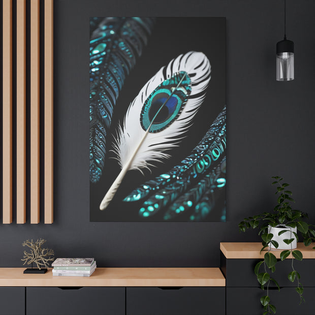 Paua Shell Abalone Feather Classic Canvas