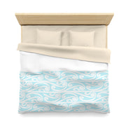 Soft Pastel Aqua Blue Microfiber Duvet Cover
