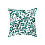 Dark Teal Green Koru Cushion