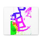 Canvas Gallery Wraps Pink and Blue Ladders Art