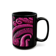 Pink Koru Black Mug (11oz, 15oz)