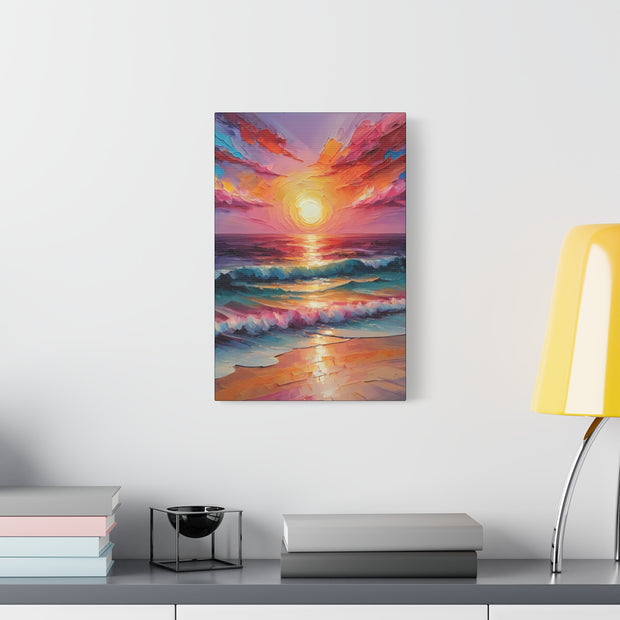 Beautiful Colorful Sunset Oils Classic Canvas