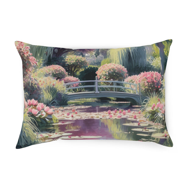 Monet Inspired Lily pond Cushion Watercolor