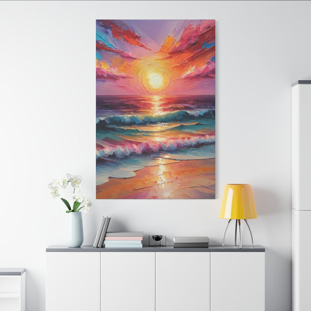 Beautiful Colorful Sunset Oils Classic Canvas