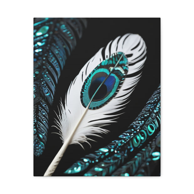Paua Shell Abalone Feather Classic Canvas