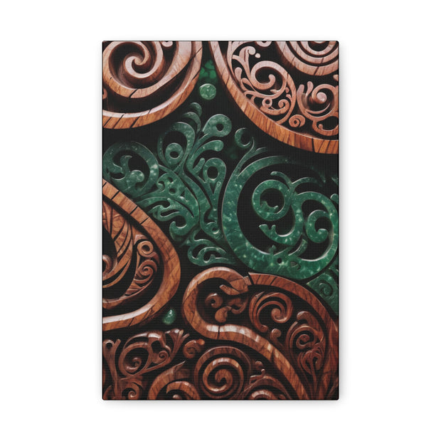 Wood and Jade Pounamu Greenstone Classic Canvas