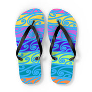 Blue Koru Flip Flops