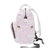 Pastel Pink Koru Multifunctional Diaper Backpack