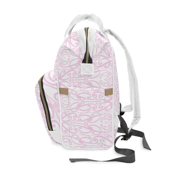 Pastel Pink Koru Multifunctional Diaper Backpack