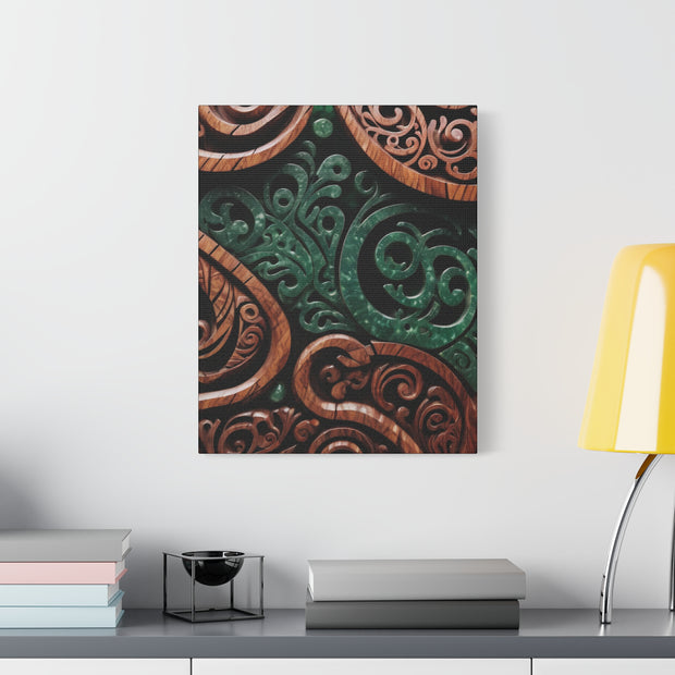 Wood and Jade Pounamu Greenstone Classic Canvas