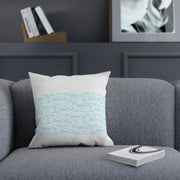 Pastel Aqua Blue Koru Cushion
