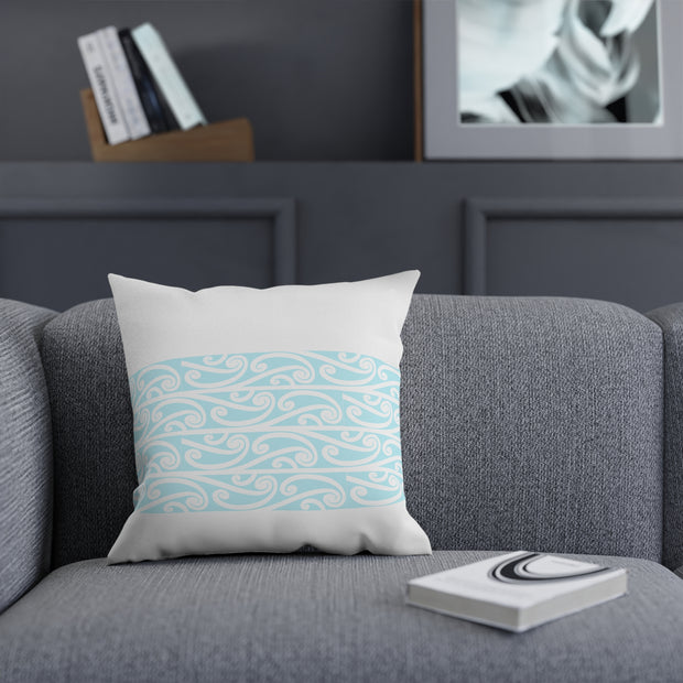 Pastel Aqua Blue Koru Cushion