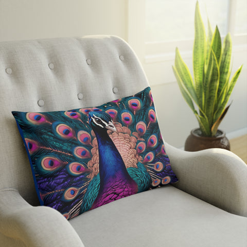 Colorful Peacock Cushion