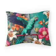 Emerald Green Parrot Paradise Pillow Sham
