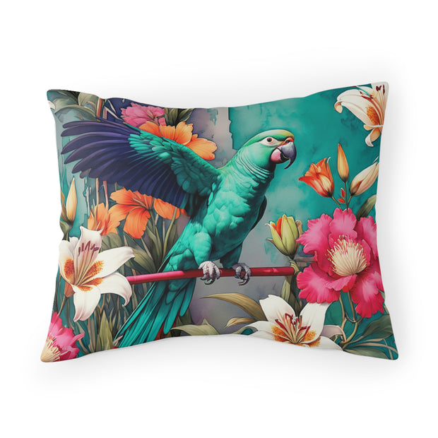 Emerald Green Parrot Paradise Pillow Sham