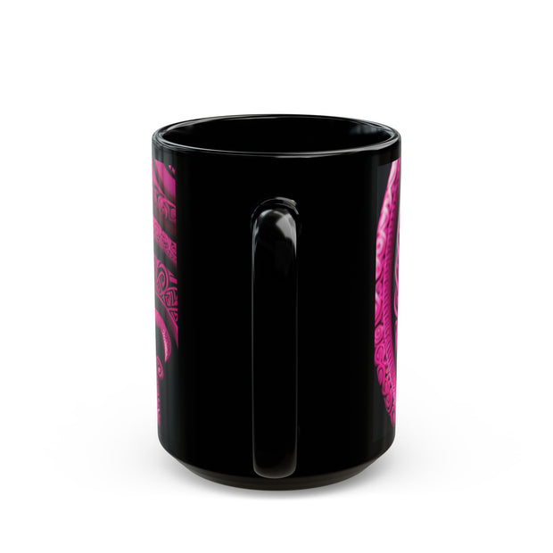 Pink Koru Black Mug (11oz, 15oz)