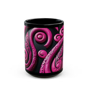Pink Koru Black Mug (11oz, 15oz)