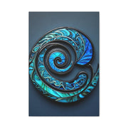 Stunning Blue Paua Abalone Shell Spiral Classic Canvas