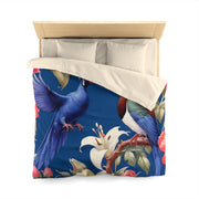 Pheasants A Blue Microfiber Duvet Cover