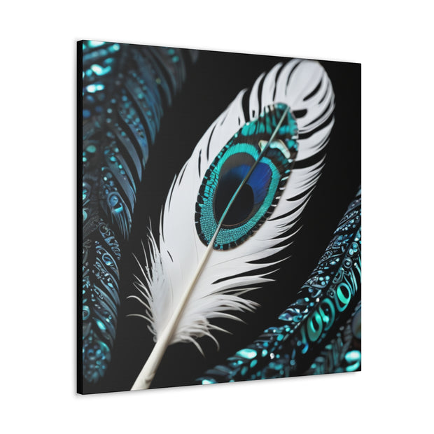 Paua Shell Abalone Feather Classic Canvas