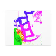 Canvas Gallery Wraps Pink and Blue Ladders Art