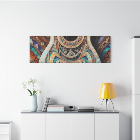 Mother Of Pearl Guitar Colorful Classic Canvas
