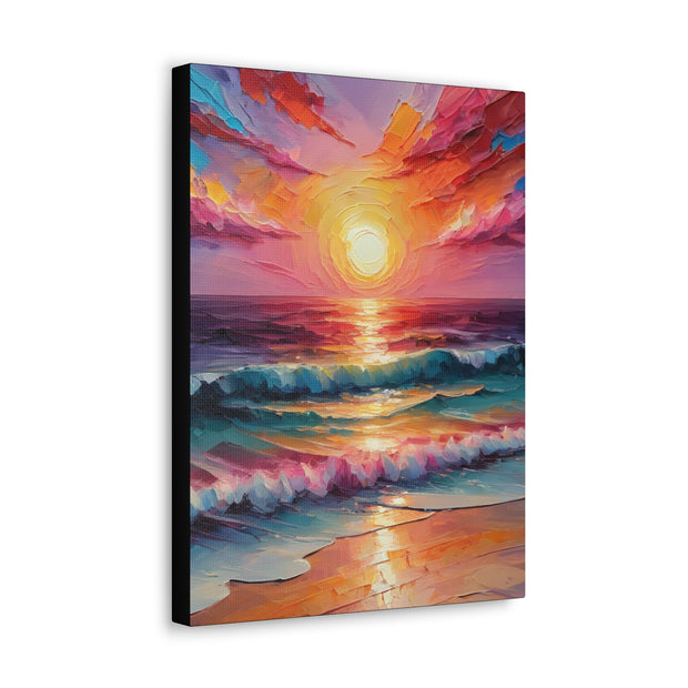 Beautiful Colorful Sunset Oils Classic Canvas