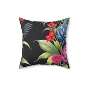 Black Forest Faux Suede Square Pillow